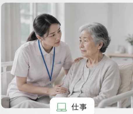 仕事で人と向き合い、気を張っている場面のイメージ